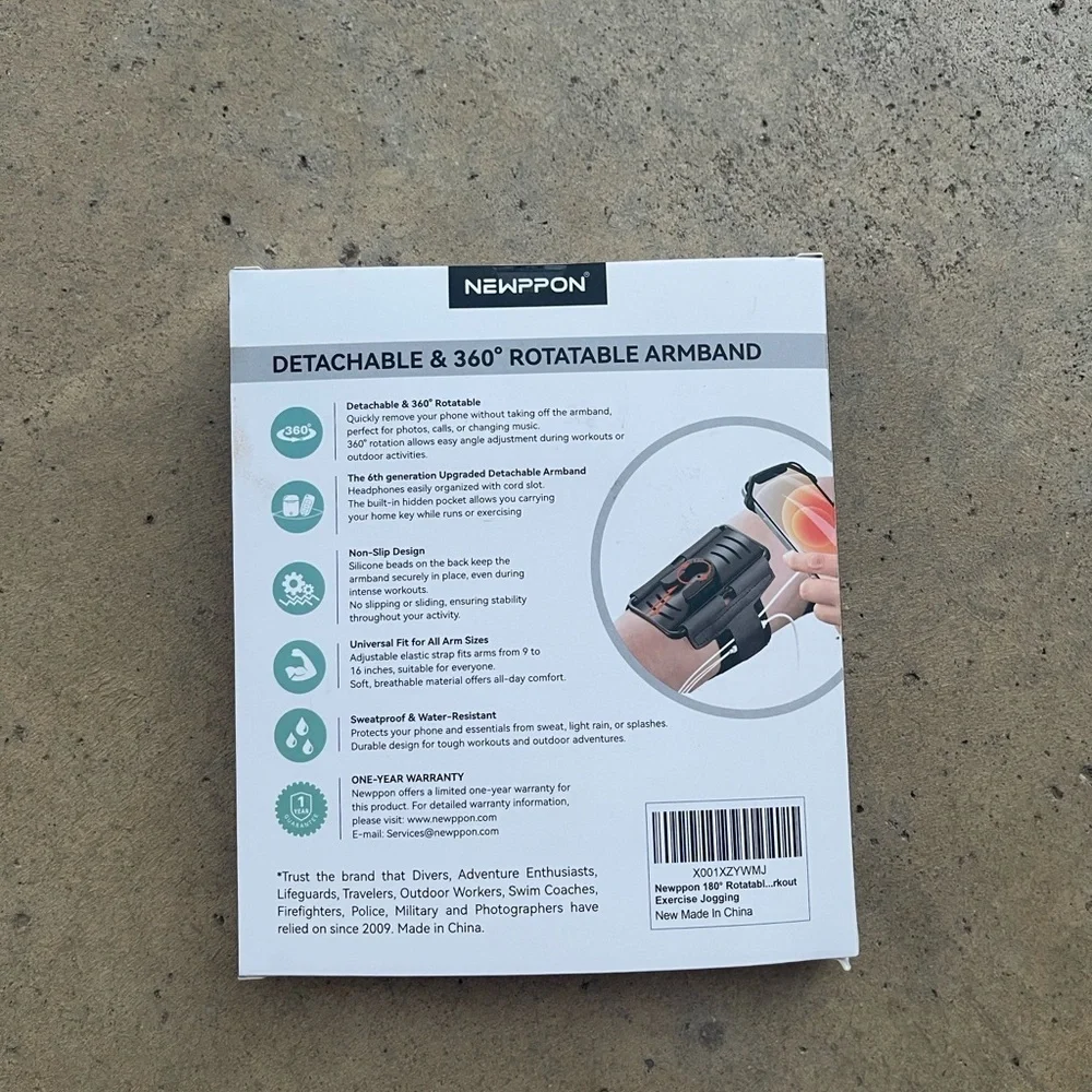 Cell Phone Running Armband - Detachable & 360° Rotatable Universal Arm Band